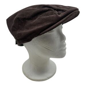 Frye Newsboy‎ Driving Hat Cap Men's OSFM Brown Corduroy Cabbie NWT